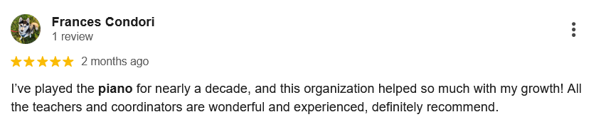 Lexington Piano Testimonial