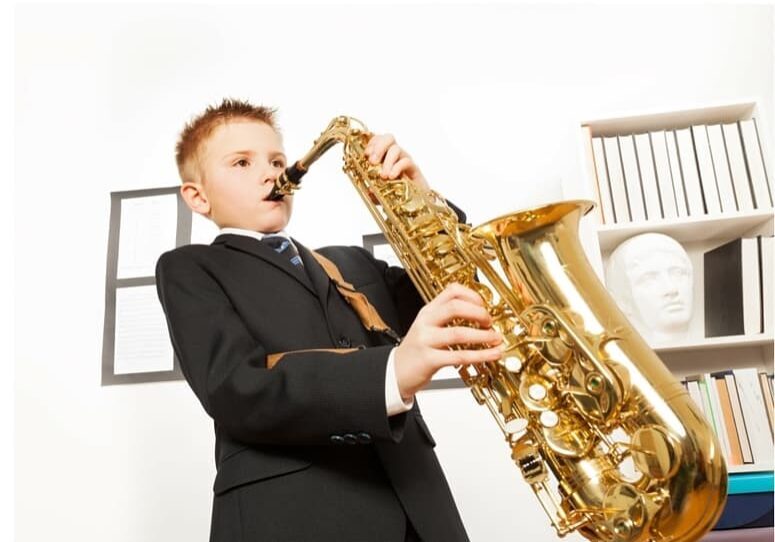 Boy-With-Saxophone Saxophone lessons in Sharon, MA